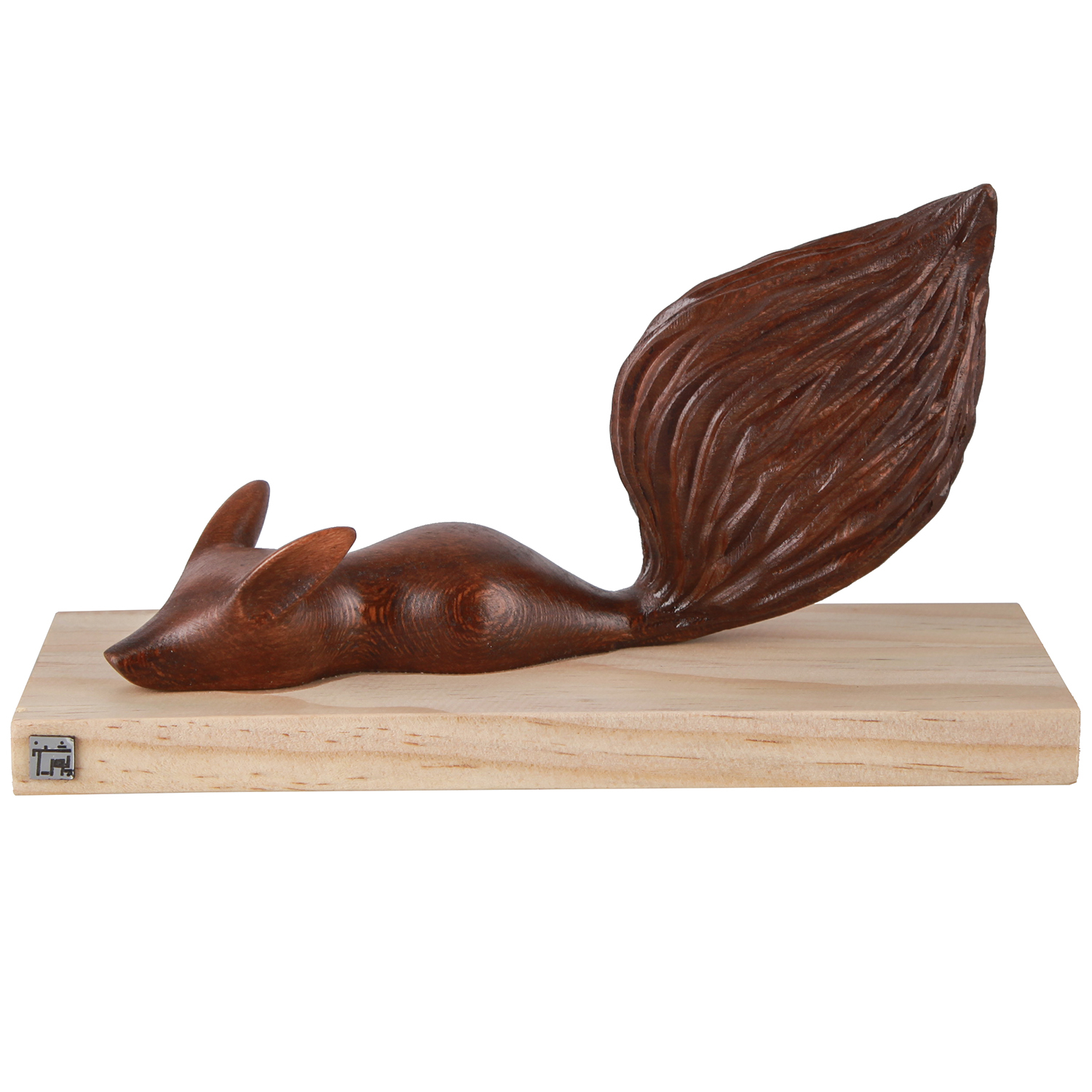 مجسمه چوبی پورشیخ طرح روباه کد 190031