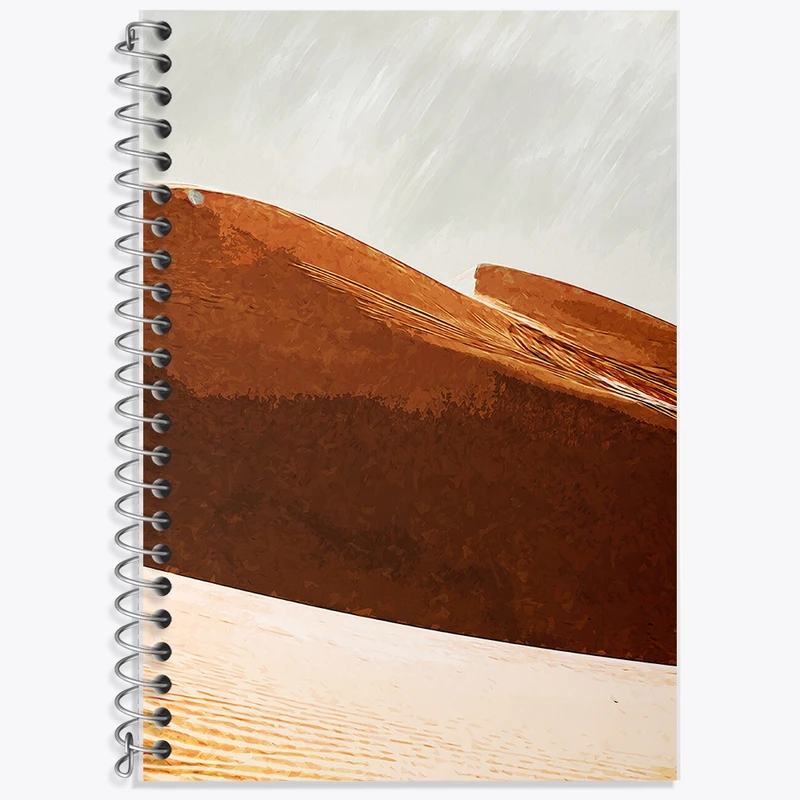 دفتر زبان 50 برگ خندالو مدل سه خط طرح کویر کد F1179