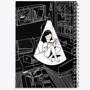 دفتر ژورنال نویسی 50 برگ خندالو مدل نقطه ای طرح کتاب کد 25882