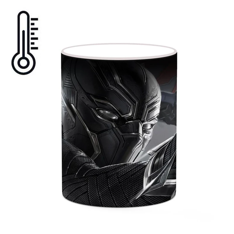 ماگ حرارتی کاکتی مدل بلک پنتر Black Panther Marvel کد mgh38071