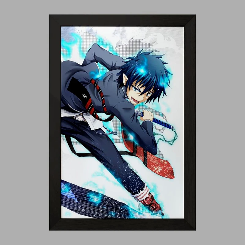 تابلو خندالو مدل رین انیمه جنگیر آبی  کد 16382