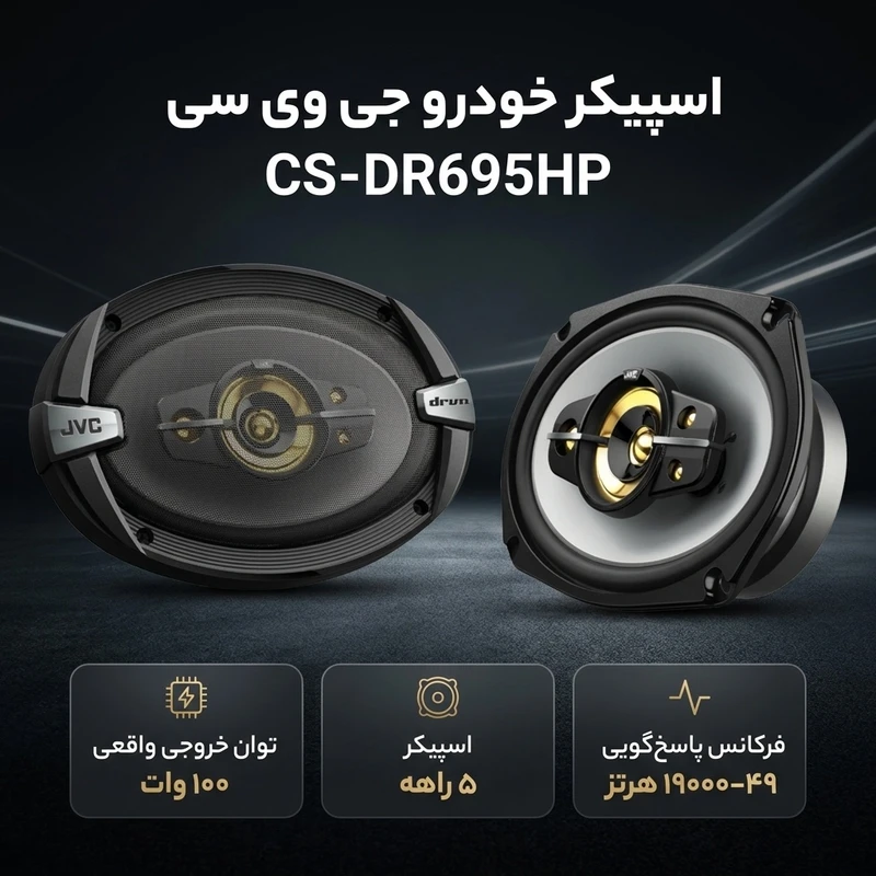 عکس شماره 2 : اسپیکر خودرو جی وی سی مدل cs-dr695hp بسته 2 عددی