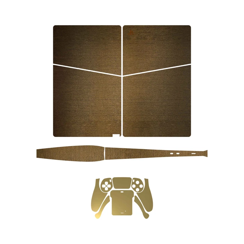 برچسب کنسول و دسته بازی ماهوت PS5 Slim Digital Edition مدل Brushed Bronze_Matte Gold