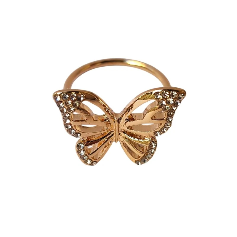 انگشتر زنانه آی ام مدل پروانه نگین دار ظریف