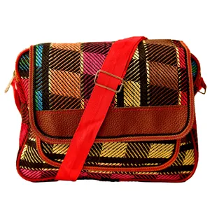  کیف رودوشی طرح سنتی کد RED 404 