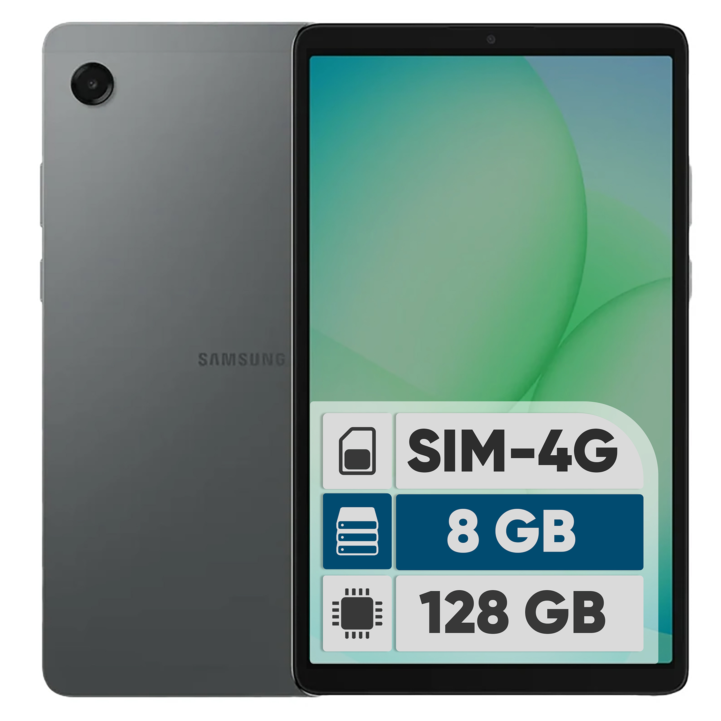 تبلت 8.7 اینچ سامسونگ مدل Galaxy Tab A11 4G، ظرفیت 128 گیگابایت و رم 8 گیگابایت، قابلیت پشتیبانی از سیم کارت، رزولوشن دوربین 8 مگاپیکسل