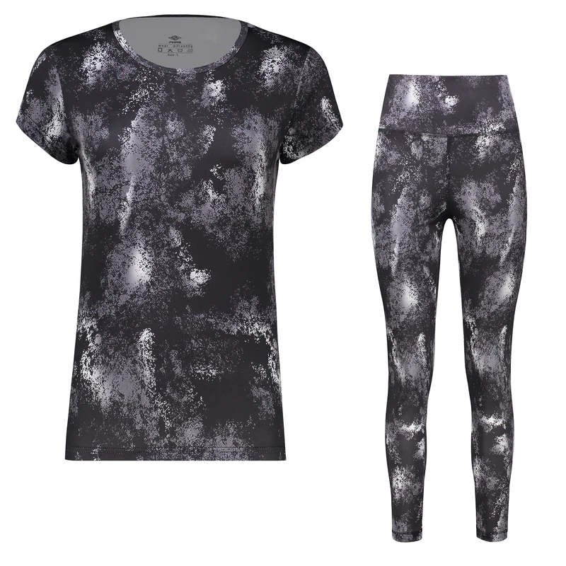 ست تی‌شرت و لگینگ ورزشی زنانه پانیل مدل 4550600BKA