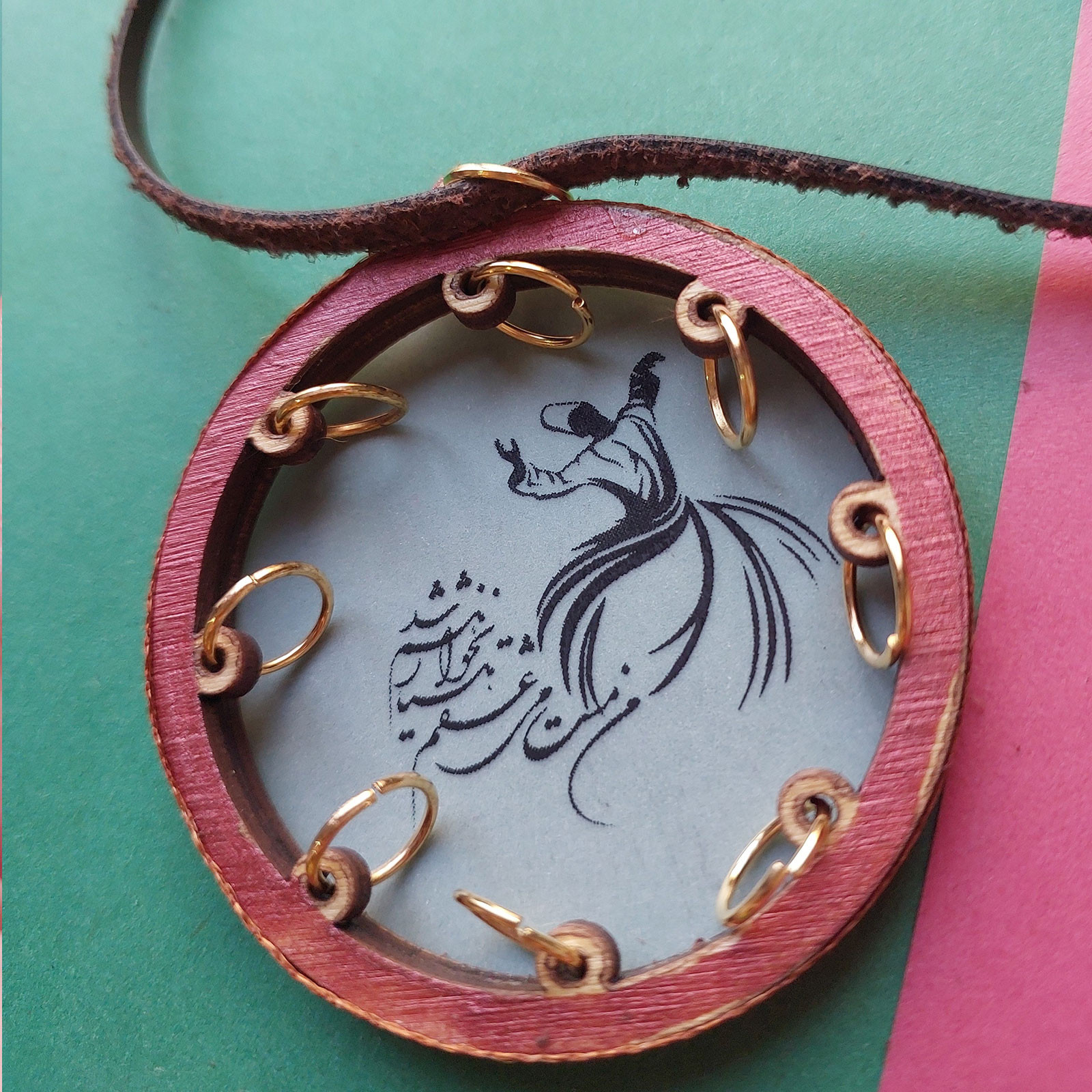 گردنبند زنانه مدل گره ای طرح ساز دف کد NC025 گردنبند زنانه مدل گره ای طرح ساز دف کد NC025