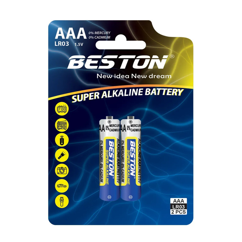 باتری نیم قلمی بستون مدل Super Alkaline بسته ۲۴ عددی