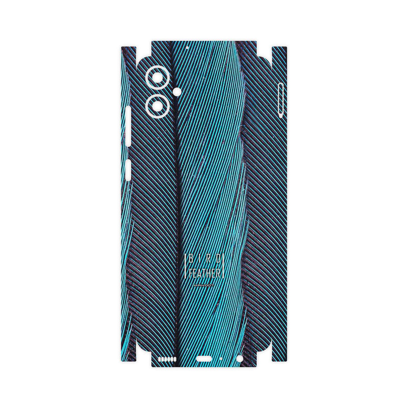برچسب پوششی ماهوت مدل Turquoise feathers-FullSkin مناسب برای گوشی موبایل سامسونگ Galaxy A05