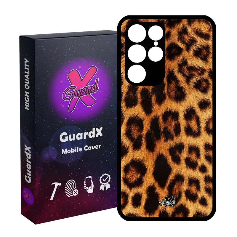 کاور گارد ایکس طرح Leopard مدل Glass10095 مناسب برای گوشی موبایل سامسونگ Galaxy S22 Ultra