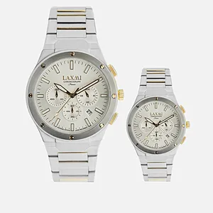 ست ساعت مچی عقربه ای زنانه و مردانه لاکسمی مدل 8568-6