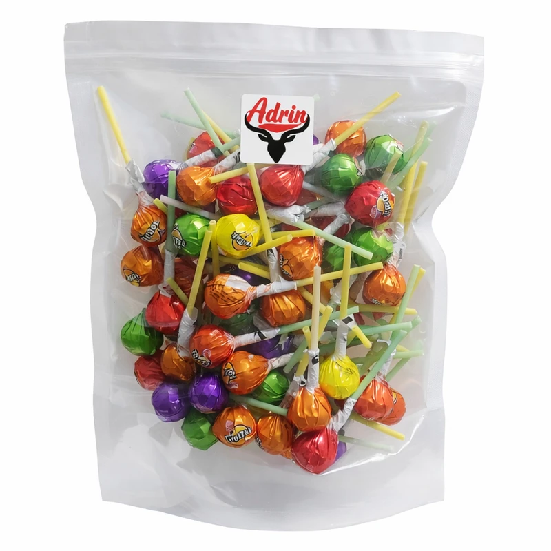 آبنبات چوبی با طعم میوه توپی تک آدرین - 6 گرم بسته 50 عددی