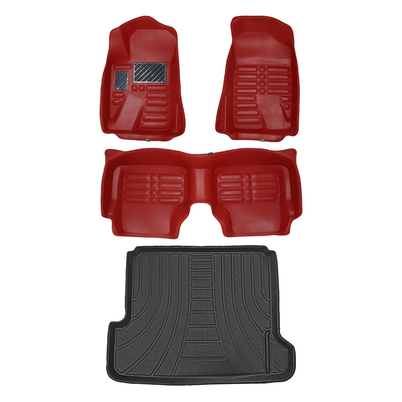 کفپوش پنج بعدی خودرو پانیذ مدل EVA مناسب برای پژو پارس به همراه کفپوش صندوق