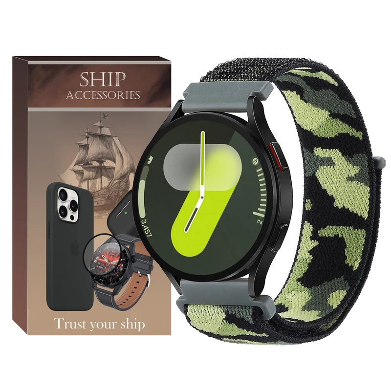 بند شیپ مدل Nylon Army SH مناسب برای ساعت هوشمند سامسونگ Galaxy Watch 7 44mm / Galaxy Watch 7 40mm