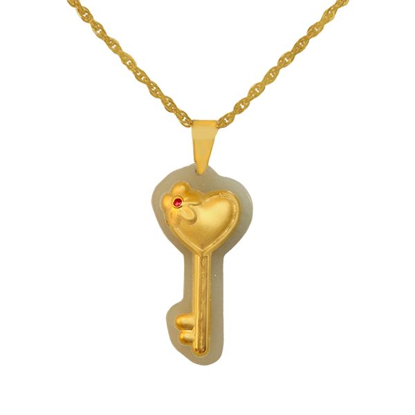  گردنبند زنانه ماربلین طرح کلید قلب -  - 1