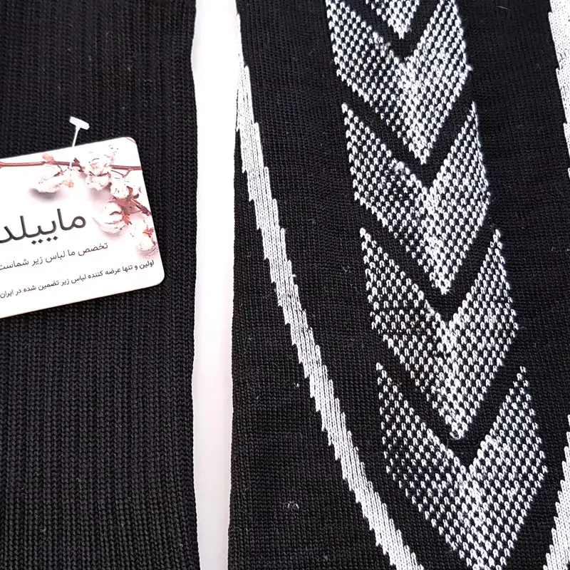 جوراب ورزشی ساق بلند مردانه ماییلدا مدل کف حوله ای کد 4187 رنگ مشکی