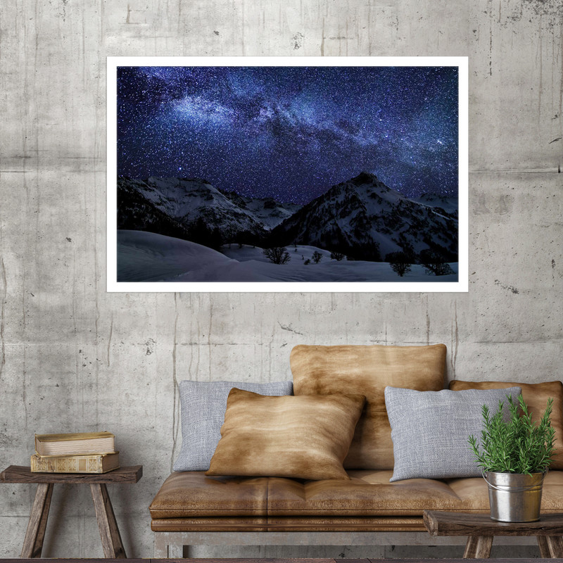 تابلو نوری بکلیت طرح کوه های یخچالی راه شیری مدل W-MO1717