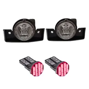 چراغ پلاک خودرو قطعه سازان کبیر مدل EK-405RED-3010369 مناسب برای پژو 405 به همراه لامپ مجموعه 4 عددی