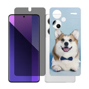 Glass Together model privacy Screen Protector Suitable for Xiaomi Redmi Note 13 Pro Plus Mobile Phone with Back cover sticker