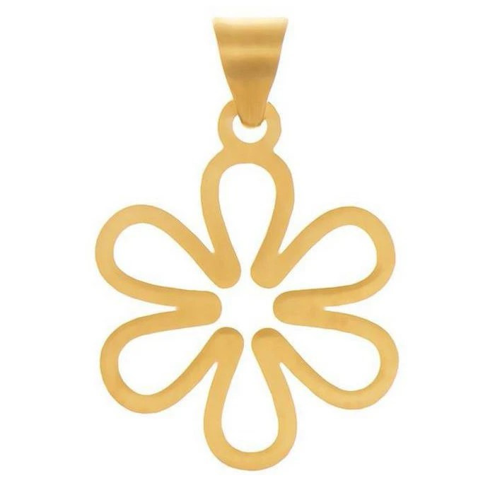 آویز گردنبند طلا 18 عیار زنانه نیکان گلد مدل گل شش گلبرگی