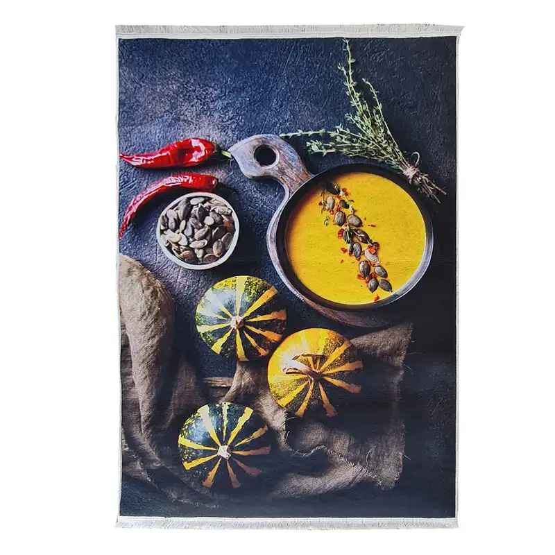 فرش پارچه ای مدل فرشینه طرح آشپزخانه کد 4060