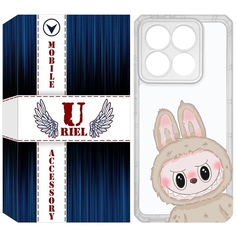 کاور یوریل مدل Clear کد 119 طرح لبوبو Labubu مناسب برای گوشی موبایل شیائومی 14T / 14T Pro