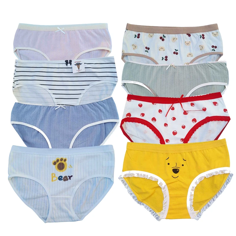 شورت زنانه مدل ضد حساسیت طرح عروسکی مجموعه 8 عددی