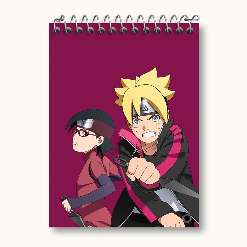 دفتر یادداشت 50 برگ خندالو مدل بوروتو اوزوماکی انیمه بوروتو Boruto کد 15727