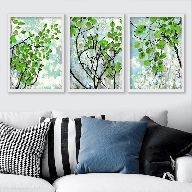 تابلو صبا طرح مدل دکوراتیو کد YF2346w مجموعه 3 عددی