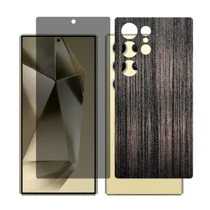 Glass Together model privacy screen protector for Samsung Galaxy S24 Ultra mobile phone with back cover sticker