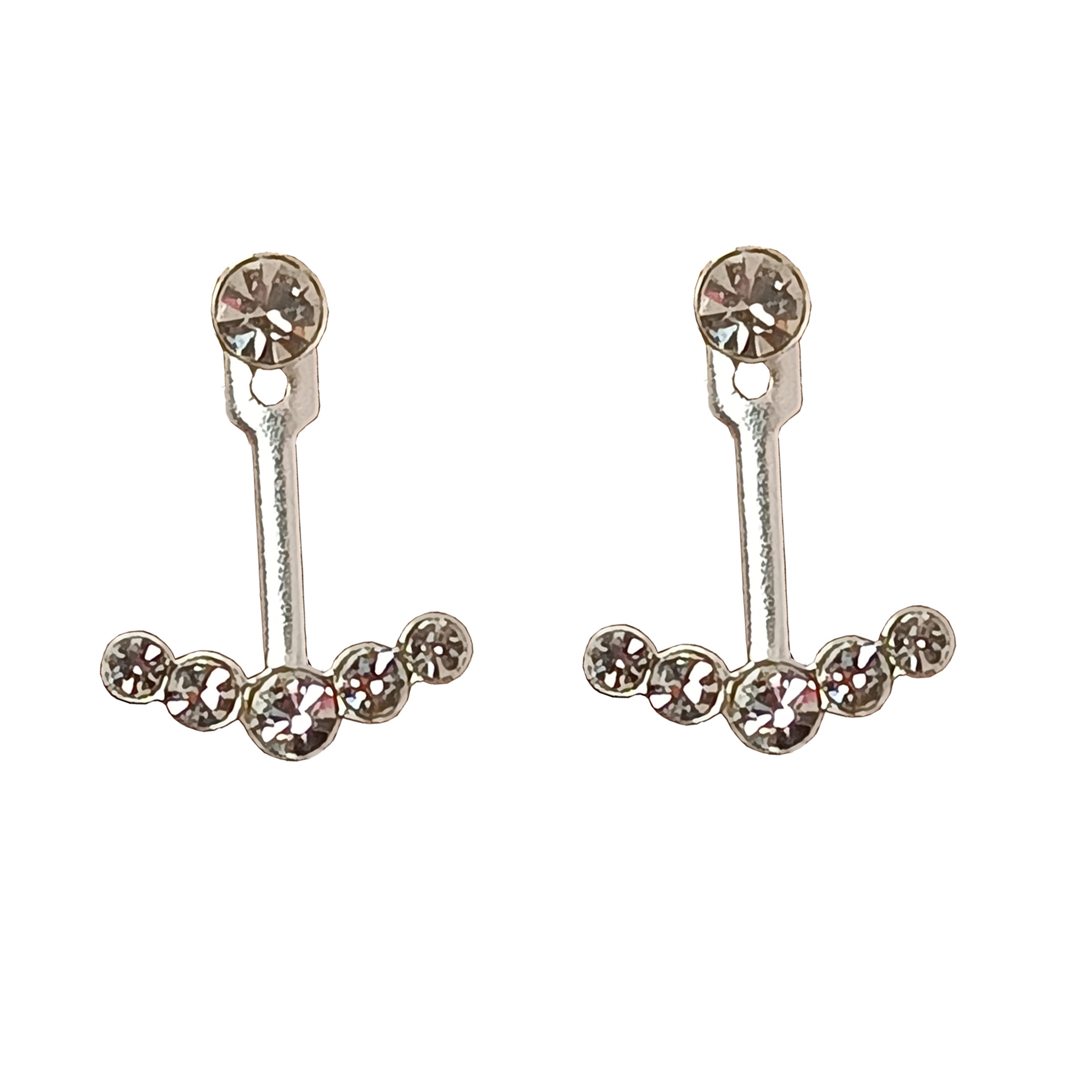 گوشواره نقره زنانه مدل نگین001