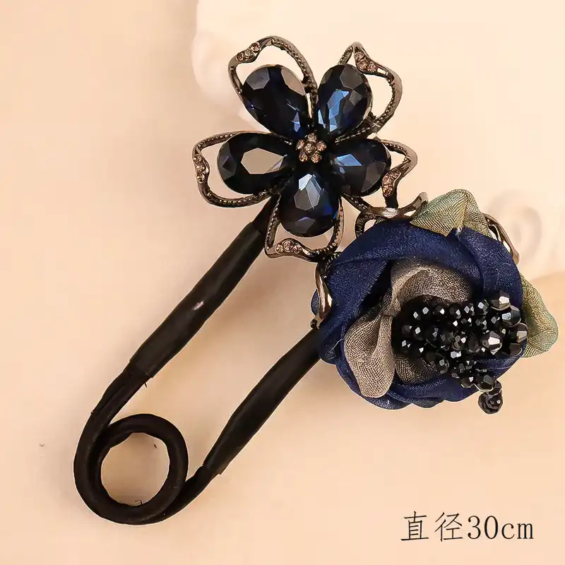 گیره مو زنانه مدل باندفر طرح گل کاغذی