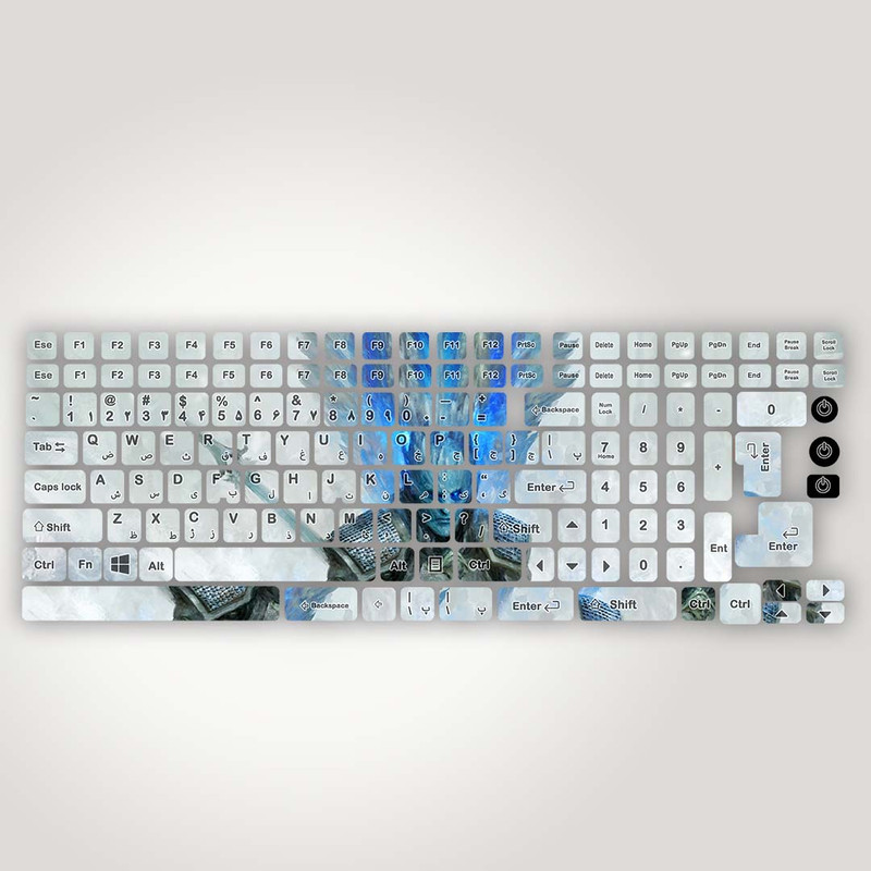 برچسب حروف فارسی کیبورد مدل night king game of thrones کد K-352 
