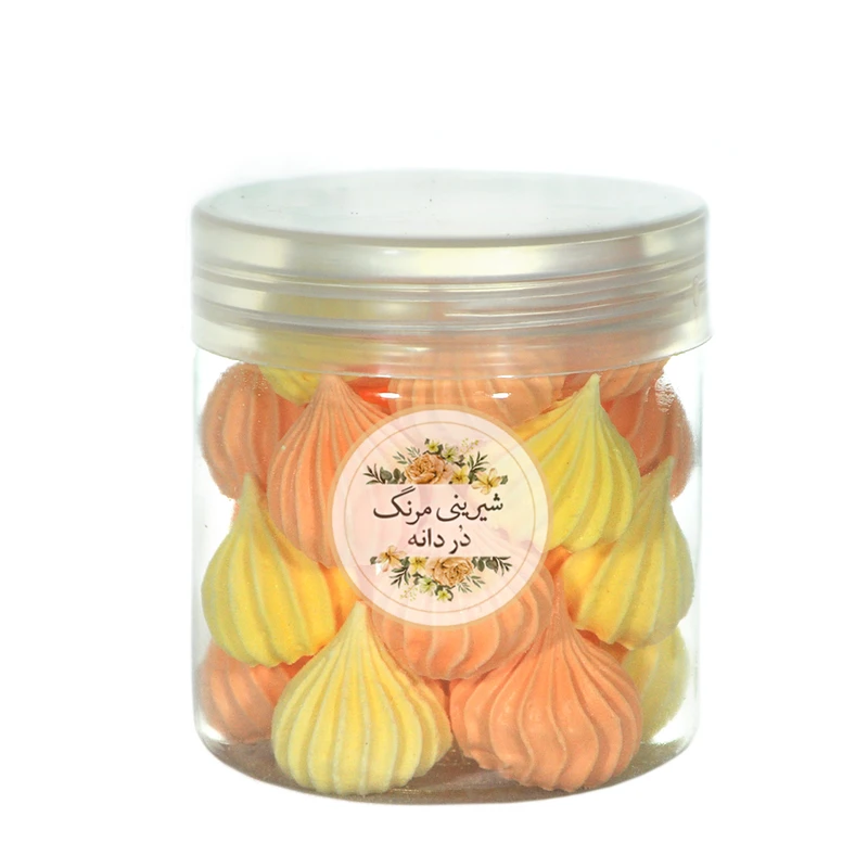   شیرینی مرنگ پرتقالی و موزی در دانه - 40 گرم