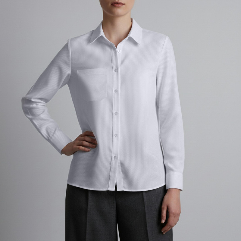 شومیز آستین بلند یقه برگردان زنانه تولیکا مدل 33098W1M