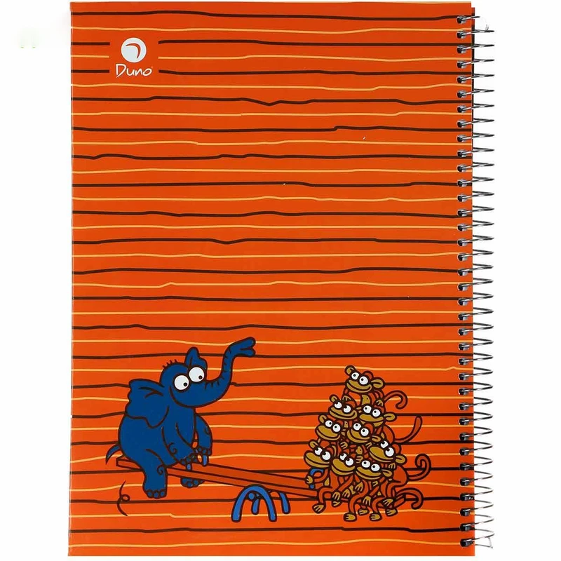 دفتر 120 برگ دونو طرح فیل و میمون