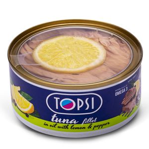 نقد و بررسی کنسرو ماهی فیله تن با طعم لیمو و فلفل درب شفاف تاپسی 180 گرم توسط خریداران