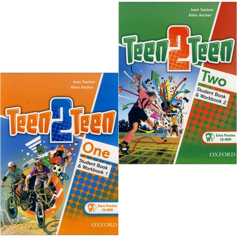 کتاب Teen 2 Teen اثر JOAN SASLOW & ALLEN ASCHER انتشارات آکسفورد 2 جلدی