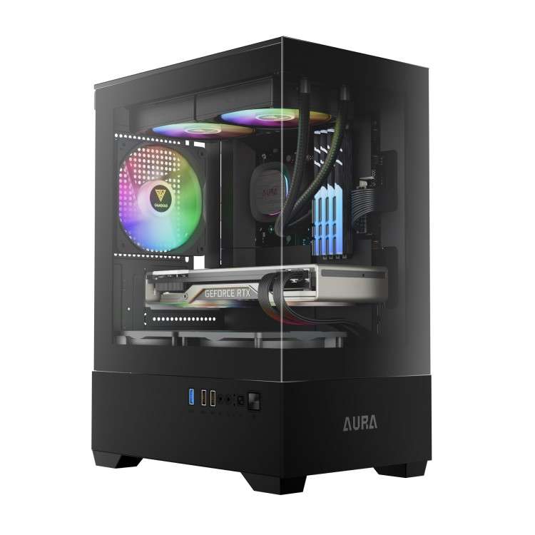 کیس کامپیوتر گیمینگ گیم دیاس مدل AURA GC9M BK کیس کامپیوتر گیمینگ گیم دیاس مدل AURA GC9M BK