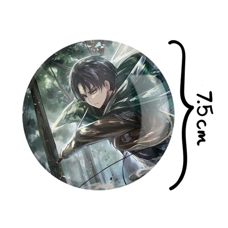 آینه جیبی خندالو طرح لیوای انیمه اتک آن تایتان Attack on Titan مدل تاشو کد 18625