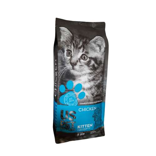 غذای خشک گربه یو اس پت سپلایز مدل بچه گربه کد TBZ1 وزن 2 کیلوگرم