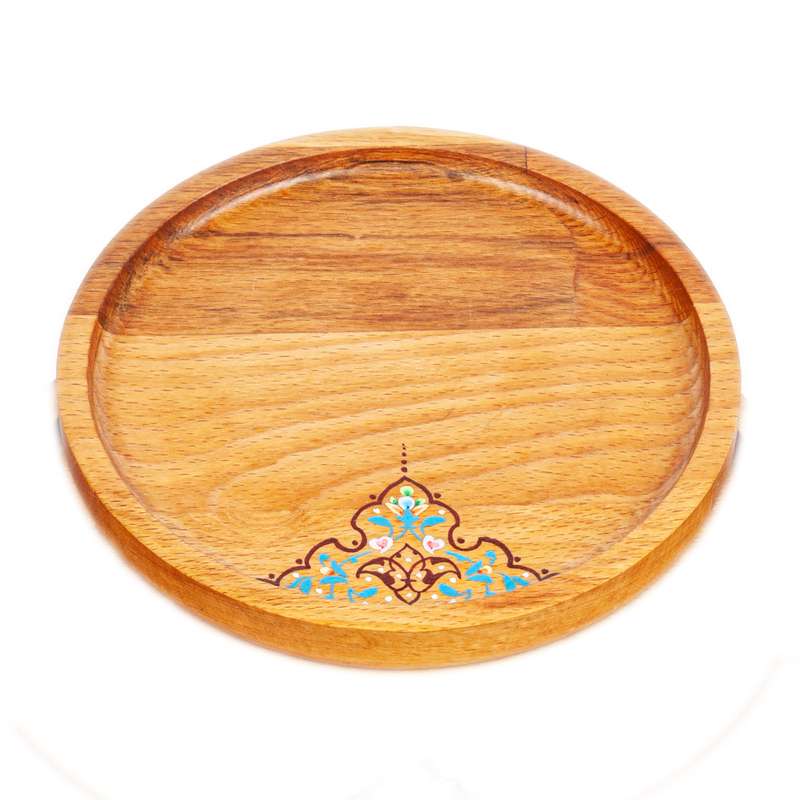 بشقاب مدل  چوبی نگارگری طرح ترنج