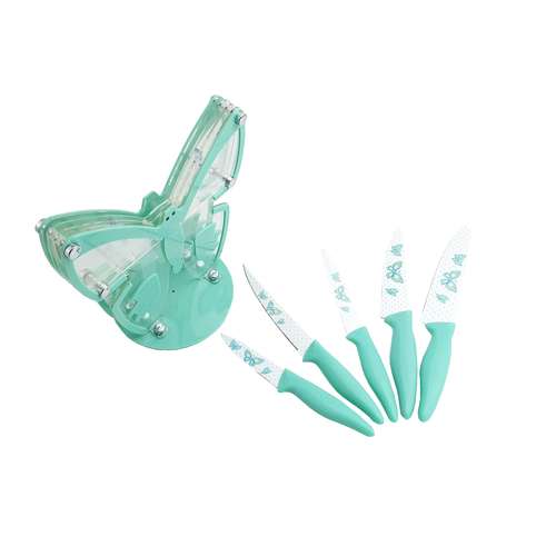 سرویس چاقو آشپزخانه 6 پارچه روک طرح پروانه کد 8466
