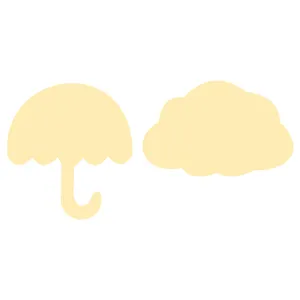 گوشواره طلا 18 عیار زنانه کرابو طرح ابر و چتر مدل Kr5123