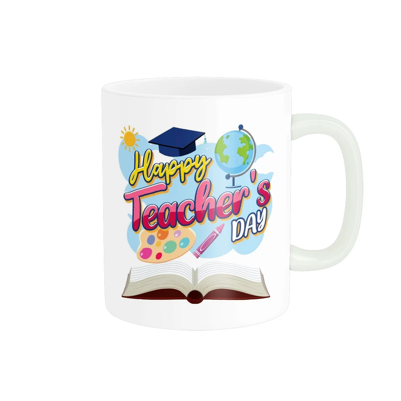 ماگ پادآفرین مدل مناسبتی طرح روز معلم مبارک کد p8943