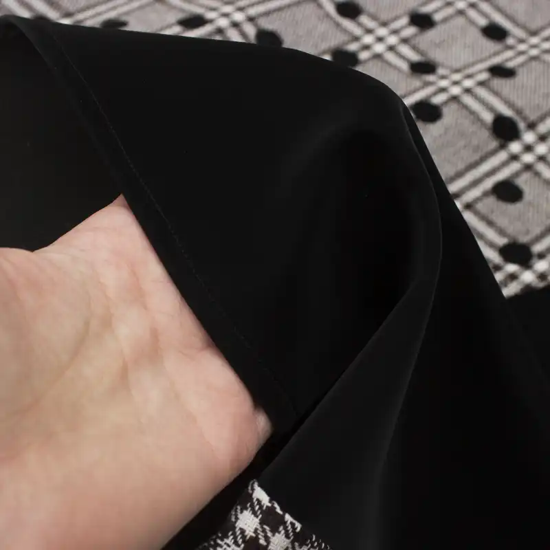 دامن زنانه مدل فون پشمی چهارخانه و چرم کد 2-2