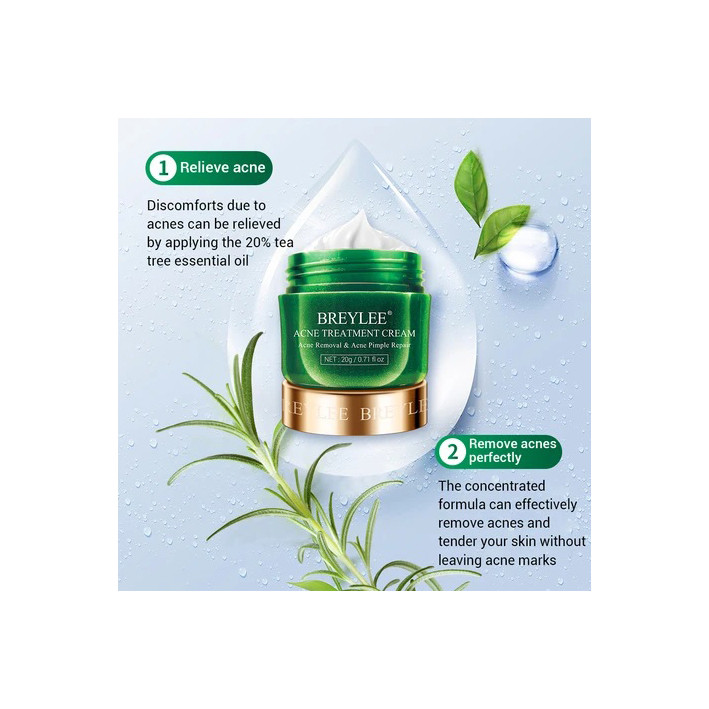 کرم ضد جوش بریلی مدل چای سبز وزن 20 گرم