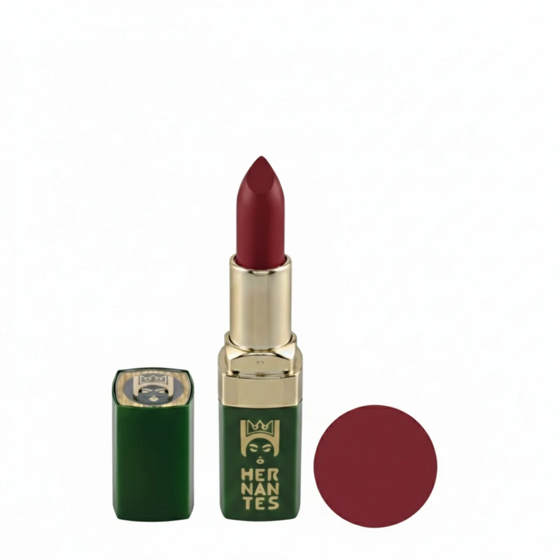 رژلب جامد مات هرنانتس مدل 1 رنگ قرمز تیره شماره H412