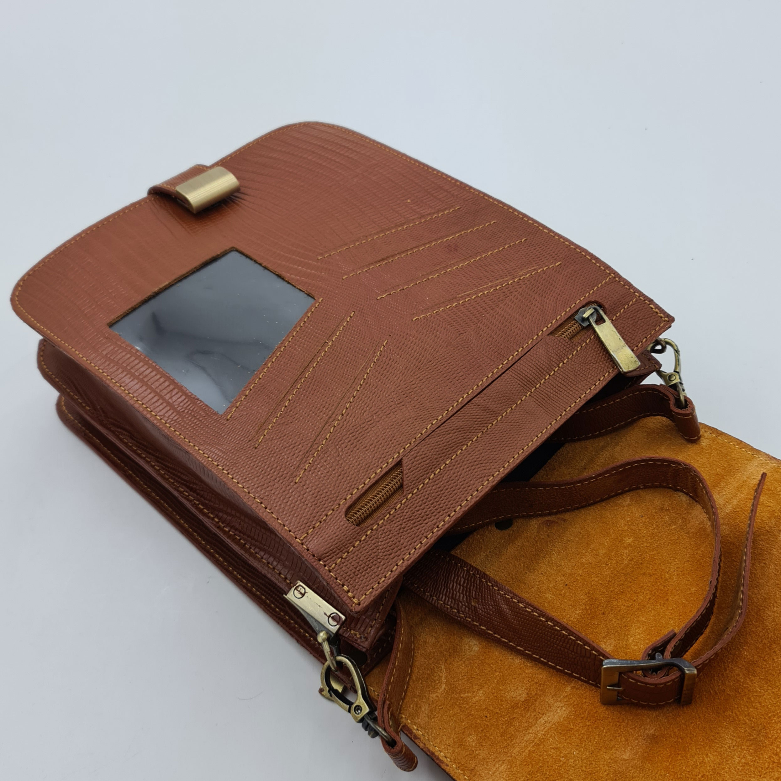 کیف دستی مدل آفاق چرم طبیعی کد A_600